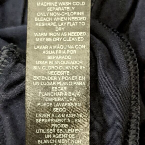 White House Black Market feather design, flutter sleeve, blk wht blue maxi XXS - Picture 9 of 9